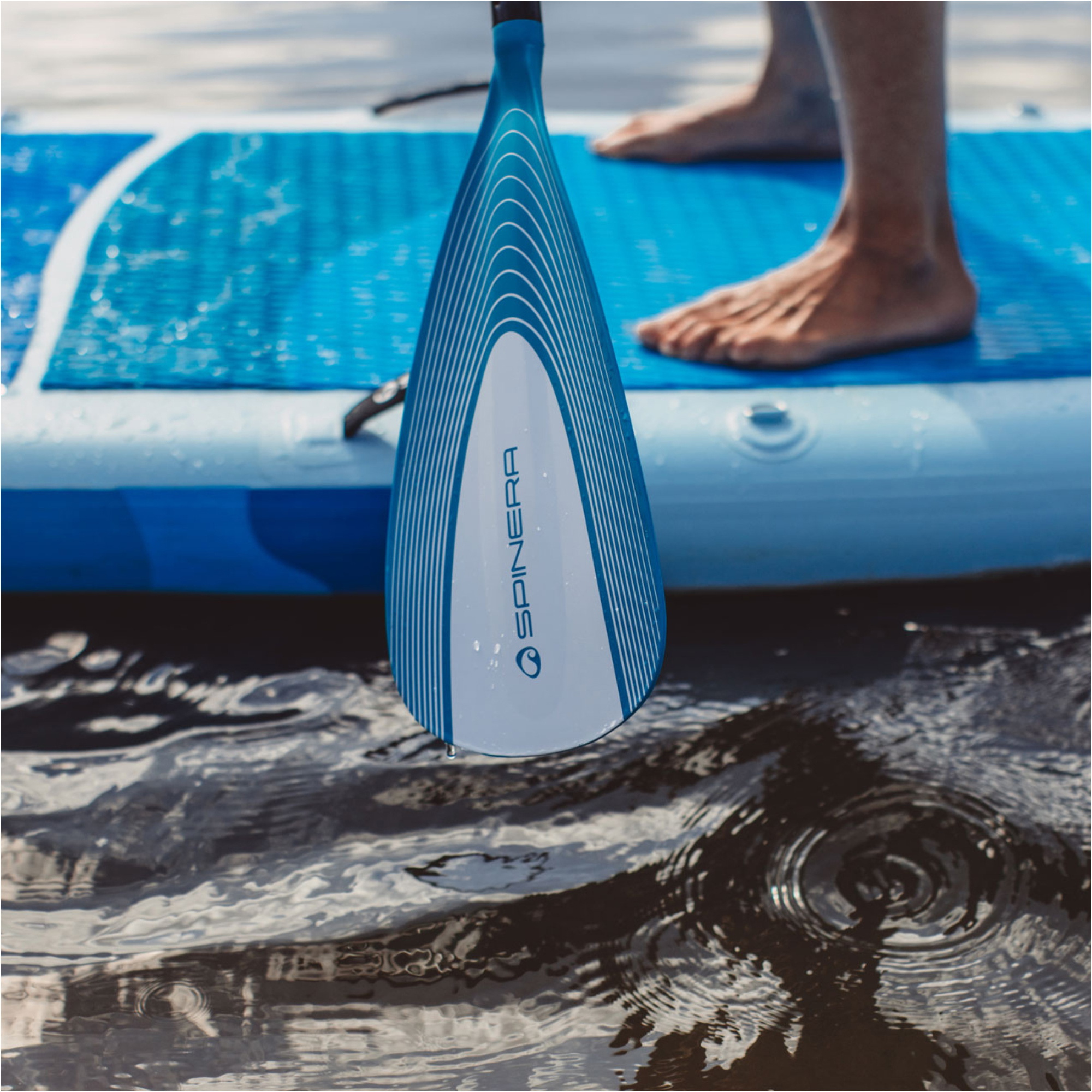 2026 Spinera Classic Aluminium 165cm - 210cm SUP Paddle SP-SUP-PAD-ALU-TE - Teal